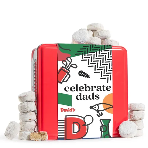 David's Cookies Galletas gourmet con sabor a mantequilla para el Día del Padre con nueces crujientes – Deliciosa cesta de regalo ideal para papás