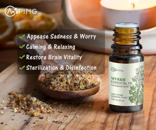 Miniatura 3 de Aceite esencial de mirra, 100 % puro, orgánico natural (Commiphora myrrha), aceite de mirra para difusor, aroma, spa, masaje, yoga, perfume, 0.33