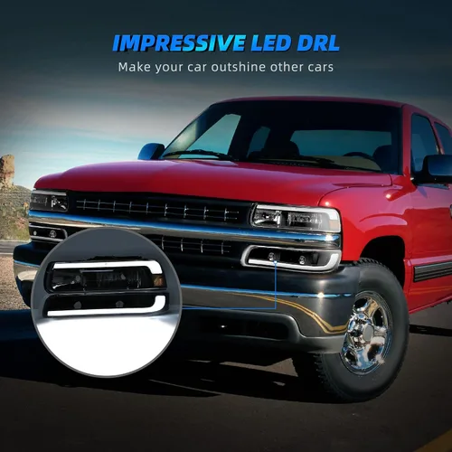 Miniatura 4 de AUTOSAVER88 Conjunto de faros halógenos compatible con Chevy Silverado 1999-2002 1500 2500/2001 2002 Chevy Silverado 1500HD 2500HD 3500/2000-2006
