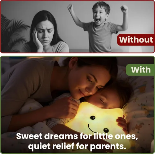 Miniatura 3 de Almohada de felpa con luces parpadeantes de 15 pulgadas de alta calidad, juguetes sensoriales para niños con autismo, decoración de habitación