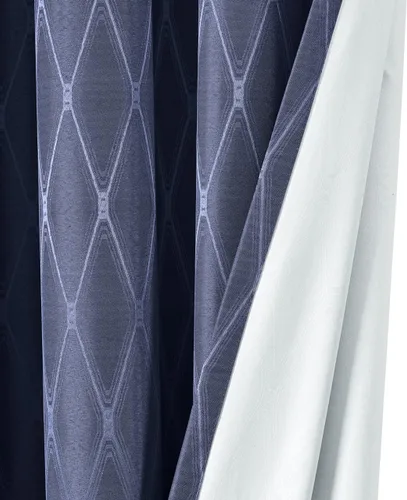 Miniatura 3 de Royal Bedding Victoria - Paneles térmicos opacos, cortinas de ventana de jacquard con ojales superiores para oscurecer la habitación, un par, juego
