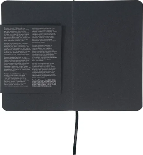 Miniatura 6 de Fabriano Ecoqua Plus - Cuaderno encuadernado con puntadas, 3.5 x 5.5 pulgadas, punteado, negro