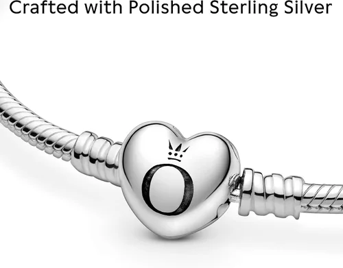 Miniatura 4 de PANDORA Jewelry Moments Heart Clasp Snake Chain Charm Bracelet