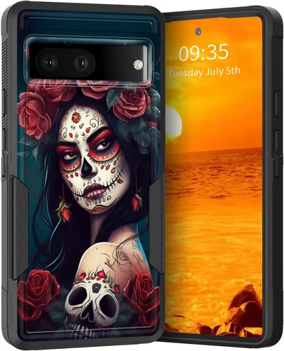 Miniatura 176 de Funda para Pixel 6A, Híbrida de Doble Capa de Servicio Pesado Resistente a Prueba de Golpes PC Duro + Funda Protectora de Silicona Suave para Google