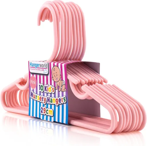 HANGERWORLD Perchas infantiles para guardería y armario infantil (20 unidades, rosa)