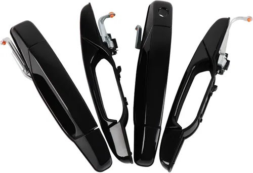 Miniatura 6 de Manija de Puerta Exterior Negra 4 Piezas Delantera Trasera Conductor y Pasajero Compatible con Cadillac Escalade 2007-2014 Chevy Avalanche Silverado