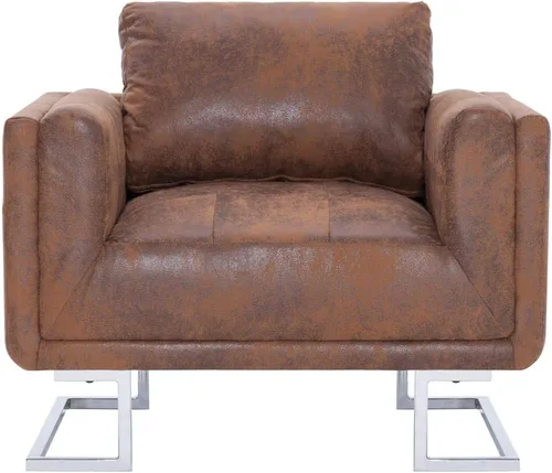 Miniatura 4 de Cómoda y duradera: silla de estilo moderno, sillón de respaldo alto, adecuado para sala de estar, dormitorio, sillón de cubo de club, piel sintética