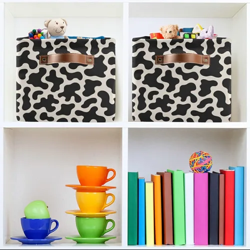 Miniatura 6 de Cesta de almacenamiento grande con asas para dormitorio, hogar, oficina Color 6