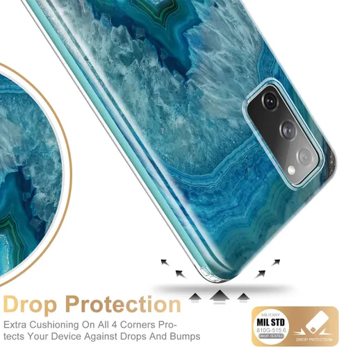 Miniatura 4 de Esdot Funda compatible con Samsung Galaxy S20 FE con protector de pantalla integrado, con diseño de moda para mujeres y niñas, funda protectora