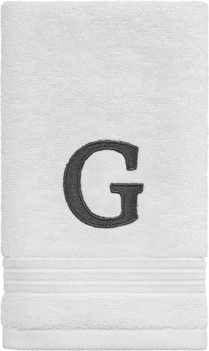 Miniatura 8 de Avanti Linens - Toalla de dedos, algodón suave y absorbente, decoración de baño bordada (colección de monogramas, inicial J)