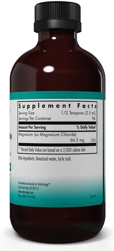Miniatura 2 de NutriCology Cloruro de magnesio líquido - Soporte óseo, forma biodisponible - 8.0 fl oz (8 fl oz)