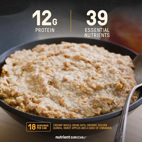 Miniatura 2 de Harina de avena instantánea con alto contenido de proteínas, manzana y canela, suministros de preparación liofilizados y suministro de alimentos