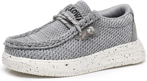 Apakowa Mocasines para niños y niñas, zapatos casuales para caminar, cómodos y ligeros (niños pequeñosniños grandes)