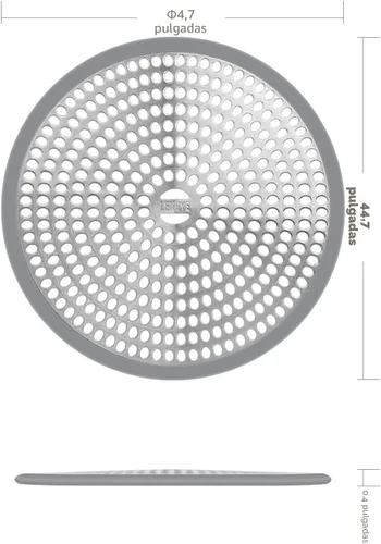 Miniatura 2 de LEKEYE fácil de limpiar regadera drenaje visualización/pelo Catcher/strainer-steel & silicona, Stainless Gris
