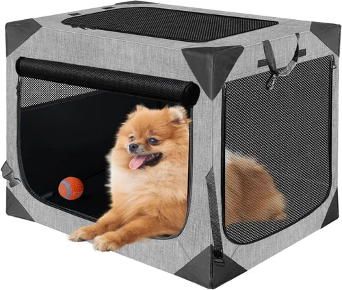 Nottia Jaula para Perros, Jaula de Viaje Suave Plegable para Perros Grandes, Perrera Portátil para Interiores y Exteriores con Ventana de Malla a