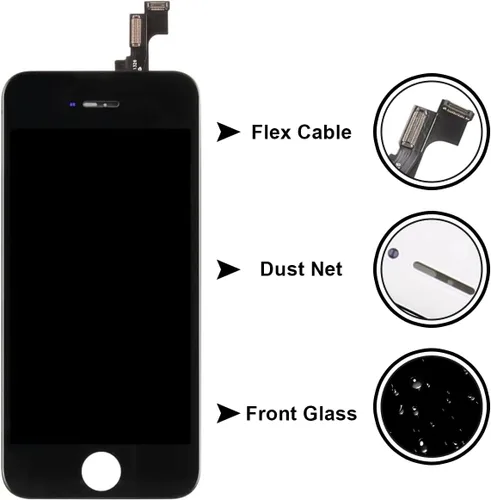 Brinonac para iPhone 5s/SE 2016 reemplazo de pantalla táctil negro LCD digitalizador Asamblea completa incluyendo herramienta de reparación y