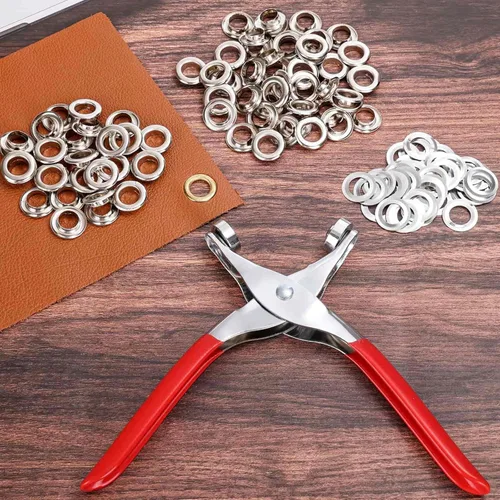 Miniatura 5 de Kit de herramientas con ojales PAXCOO de 643 piezas, 12 mm, 1/2 pulgada (tamaño del agujero interior), kit de ojales con 320 piezas de ojales