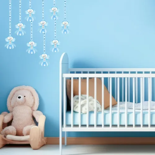 Miniatura 7 de Remuuly 60 piezas de chupetes de baby shower, lindo elefante acrílico, chupete de regalo de fiesta, chupetes para niñas, niños, baby shower, fiesta