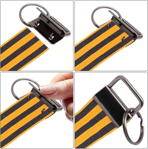 Miniatura 2 de Accesorios para llavero, 40 piezas de accesorios de llavero de 1 pulgada con anillo dividido para muñeca, cordón para llaves, kit de fabricación