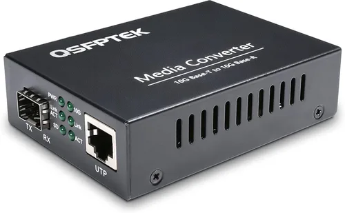 Miniatura 6 de 10G MINI Media Coverter, 10Gigabit Ethernet Media Converter, 10GB Gigabit Fibra a 10Gbe Cobre UTP Convertidor Medio, Mini No Administrado 1x