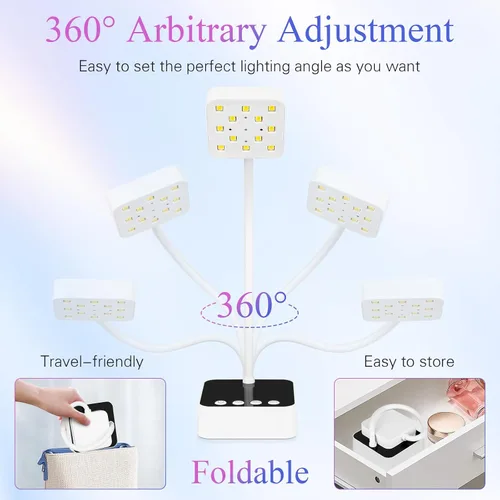 Miniatura 6 de Luz LED de uñas para uñas de gel - Mini lámpara de uñas de gel inalámbrica de 36 W, esmalte de curado flash, secadora de uñas con 4 veces y sensor