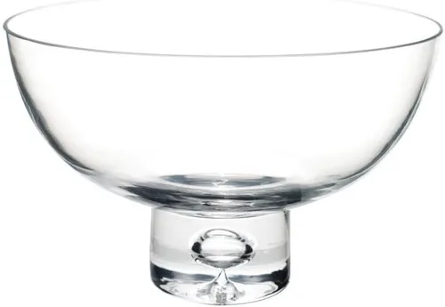 Royal Imports Jarrón de cristal decorativo para el hogar o la boda, frutero de tallo corto de 8 pulgadas, redondo, 5 pulgadas de alto, transparente