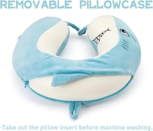 Miniatura 6 de Niuniu Daddy Almohada de viaje para niños para asiento de automóvil de viaje en avión, soporte para el cuello de la barbilla, evita que la cabeza se