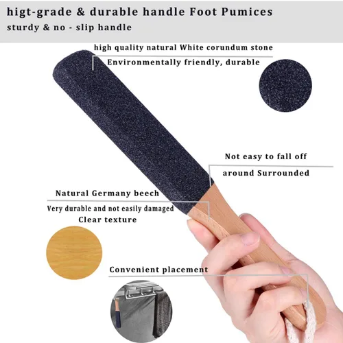 Miniatura 4 de LEKESI - Lima de piedra pómez para retirar callosidades y piel muerta de los pies, herramienta para exfoliar y masajear los pies, se usa con pies