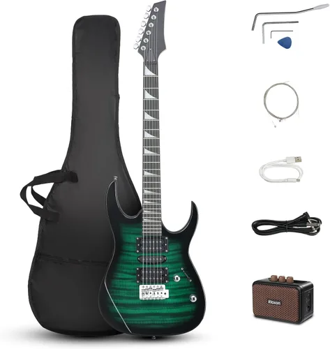 Miniatura 10 de Ktaxon Guitarra Eléctrica de 39" con Amplificador de 20 Vatios, Kit de Guitarra de Inicio Modelo 170 de Tamaño Completo para Principiantes