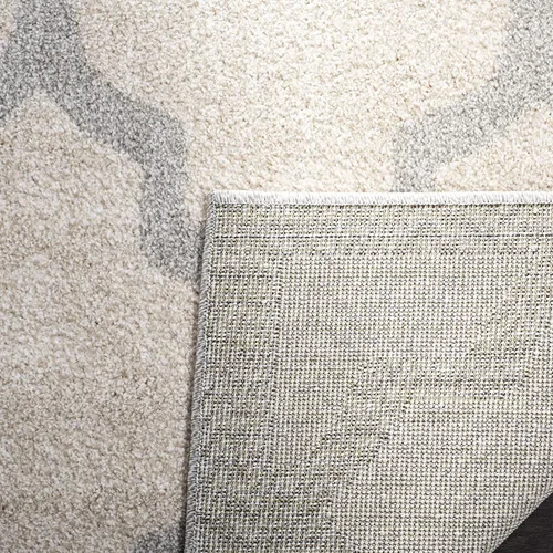 Miniatura 28 de SAFAVIEH Amherst Collection AMT420E - Alfombra para pasillo, 2 pies 3 pulgadas x 7 pies, beige y gris claro, diseño de enrejado marroquí,