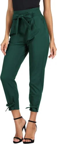 GRACE KARIN - Pantalón deportivo tipo lápiz para mujer, diseño informal de tiro alto para el trabajo, con lazo y bolsillos