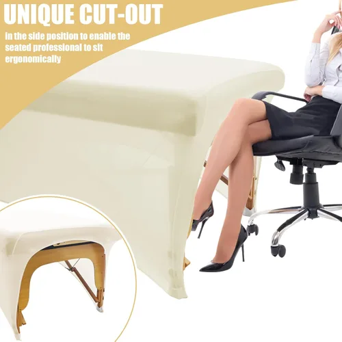 Miniatura 4 de Funda de cama elástica para cama de extensión de pestañas, juego de sábanas protectoras de tratamiento de spa para decoración de cama de pestañas