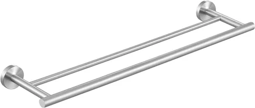 Miniatura 9 de KES Toallero doble de 23.6 pulgadas, soporte para toallas de baño, cocina, barra de toalla doble, resistente al óxido, montaje en pared, acero