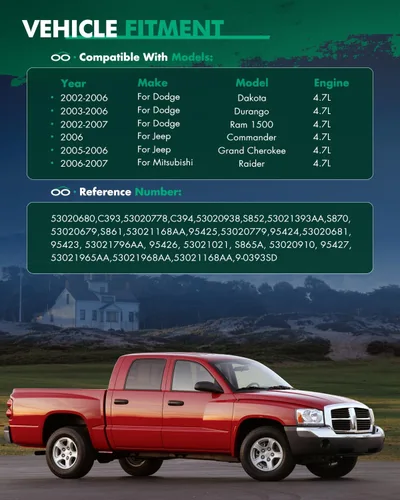 Miniatura 4 de SCITOO TKMI047L Kit de cadena de distribución Tensor Riel guía Piñón piñón de manivela Piñón tensor rueda dentada para Jeep COMMANDER Mitsubishi