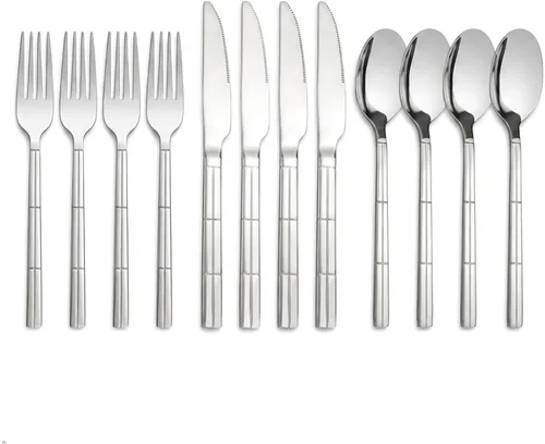 Miniatura 6 de Cuchara/cubiertos de tenedor de cuchillo de acero inoxidable de 80 piezas, servicio para 16