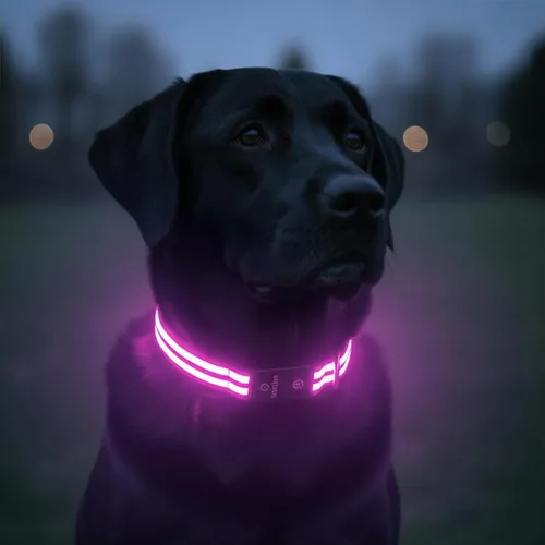 Miniatura 7 de Tractive Collar de perro con luz LED recargable USB impermeable (azul)