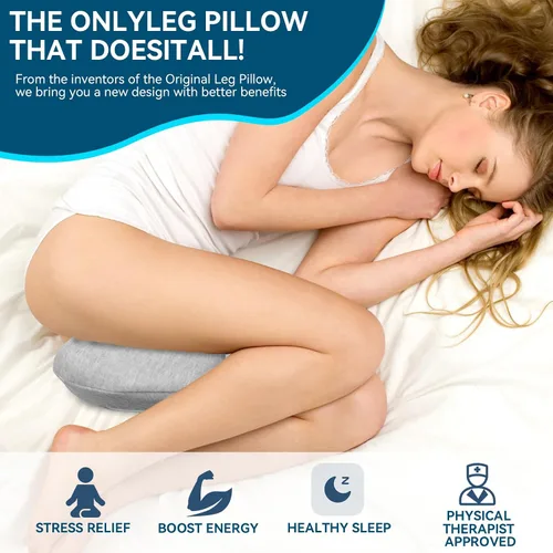 Miniatura 3 de QISHFEN Almohada de rodilla para personas que duermen de lado, espuma viscoelástica para el dolor de cadera, almohada de piernas para dormir