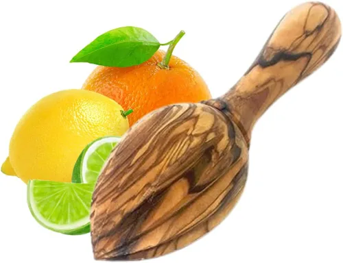 AramediA Exprimidor de limón de madera de olivo/escariador de limón – Escariador de madera de olivo hecho a mano para limones, limas, cítricos,