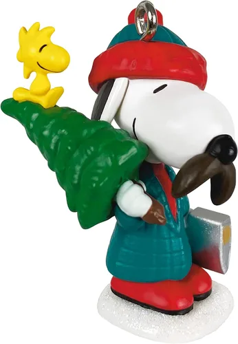 Hallmark Keepsake Adorno de Navidad en miniatura de 1.26 pulgadas 2021, diversión de invierno de cacahuetes con Snoopy, mini
