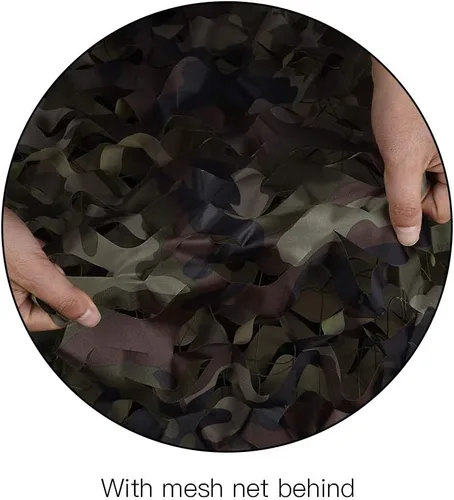 Miniatura 4 de HYOUT Red de camuflaje en rollo a granel, malla de camuflaje para cepos de caza, ghillie, sombrillas, camping, decoración para fiestas militares us