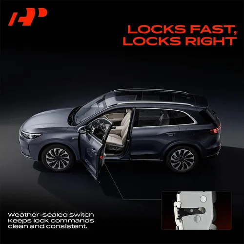 Miniatura 3 de A-Premium Conjunto de traba de puerta trasera con cable y varilla lado del acompañante derecho Compatible con Ford E-150 E-250 E-350 Econoline Van