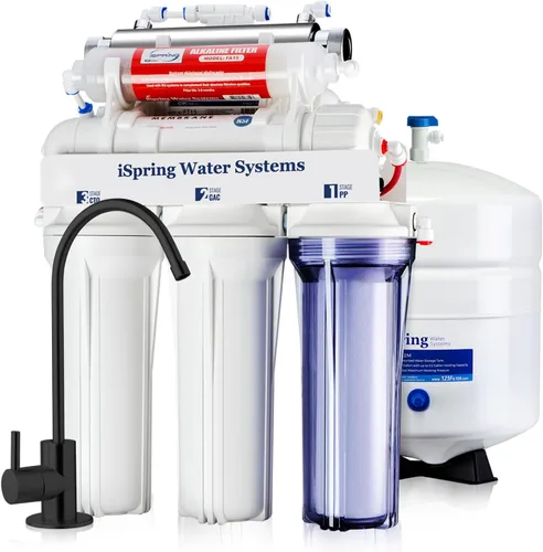 Miniatura 11 de iSpring RCC7AK-UV, certificado NSF, sistema de filtración de agua de ósmosis inversa de 7 etapas para debajo del fregadero con remineralización