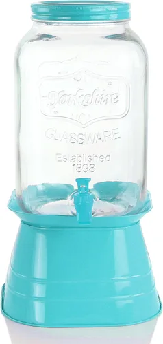 Miniatura 2 de Gibson Home Chiara Blue - Dispensador Mason de 2 GL, tapa y base de metal