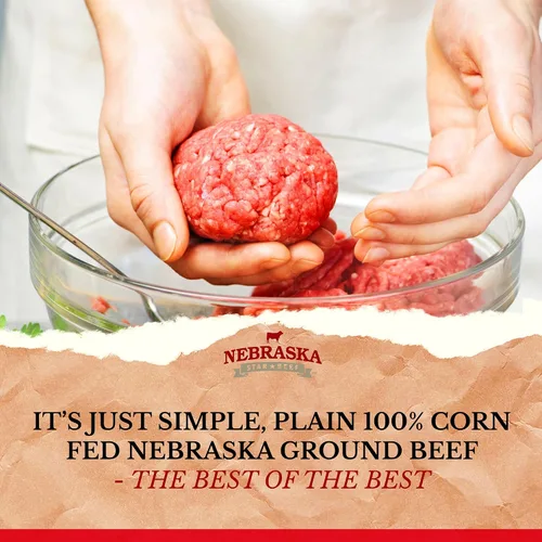 Miniatura 4 de Nebraska Star Beef - Carne molida Angus (10 paquetes de 1 lb) - Prestige, carne molida, hamburguesa congelada, empanadas de hamburguesa, hamburguesa