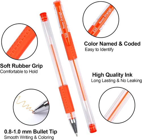 Miniatura 4 de Lelix Bolígrafos de gel, paquete de 120 bolígrafos de gel, 60 colores únicos con 60 recambios para adultos, libros de colorear, dibujo, garabatos