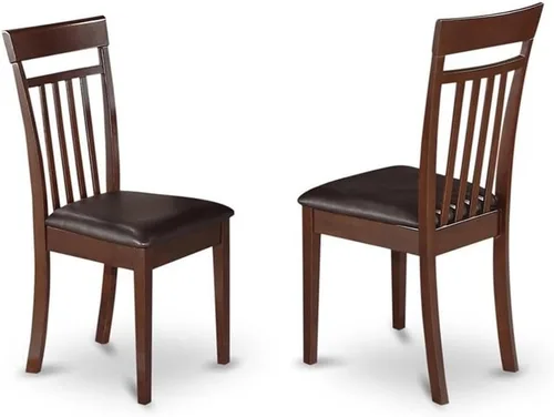 Miniatura 4 de East West Furniture NDCA3-MAH-LC - Juego de comedor de 3 piezas para espacios pequeños que contiene una mesa de comedor rectangular con gotas y 2
