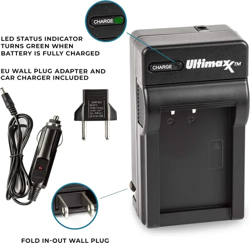 Miniatura 5 de Ultimaxx Cargador rápido AC/DC para el hogar y viaje con 2 baterías BX1 de larga duración (1600 mAh) para Cyber-Shot DSC-HX95, HX99, HX350, RX1