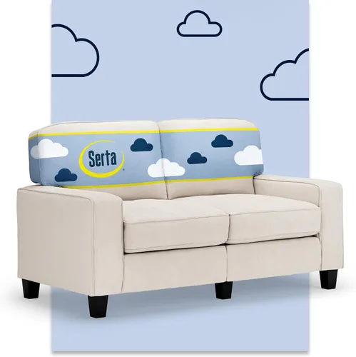 Miniatura 50 de Serta Palisades Sofás Tapizados para Sala, Sofá de Diseño Moderno, Tela, Beige