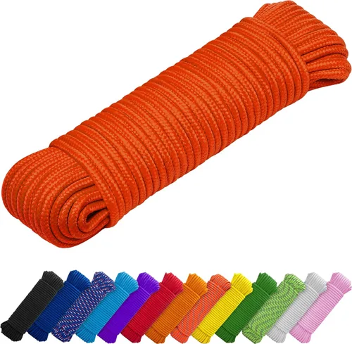 Miniatura 16 de TECEUM Cuerda – 90 pies x 1/4 pulgada (7mm) – Verde Ejército – Cuerda Utilitaria Versátil y Resistente – Acampada, Artesanía, Asta de Bandera