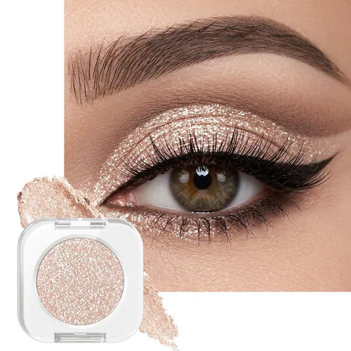 Miniatura 15 de Erinde Paleta de sombra de ojos blanca mate, sombra de ojos en polvo prensado blanco, ultra mezclable, color pigmentado, larga duración, base de 201
